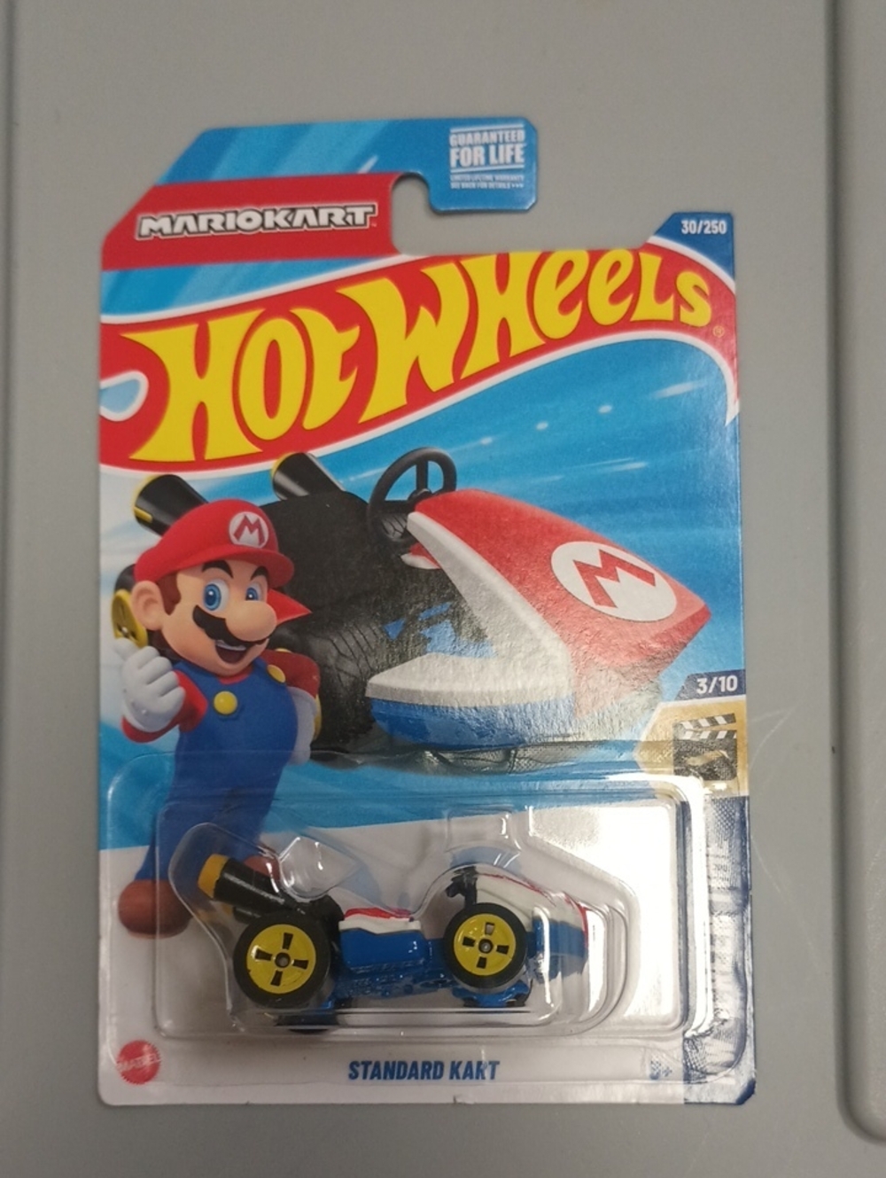 Hot Wheels Mario Standard Kart Toy - Blue, Red, Yellow